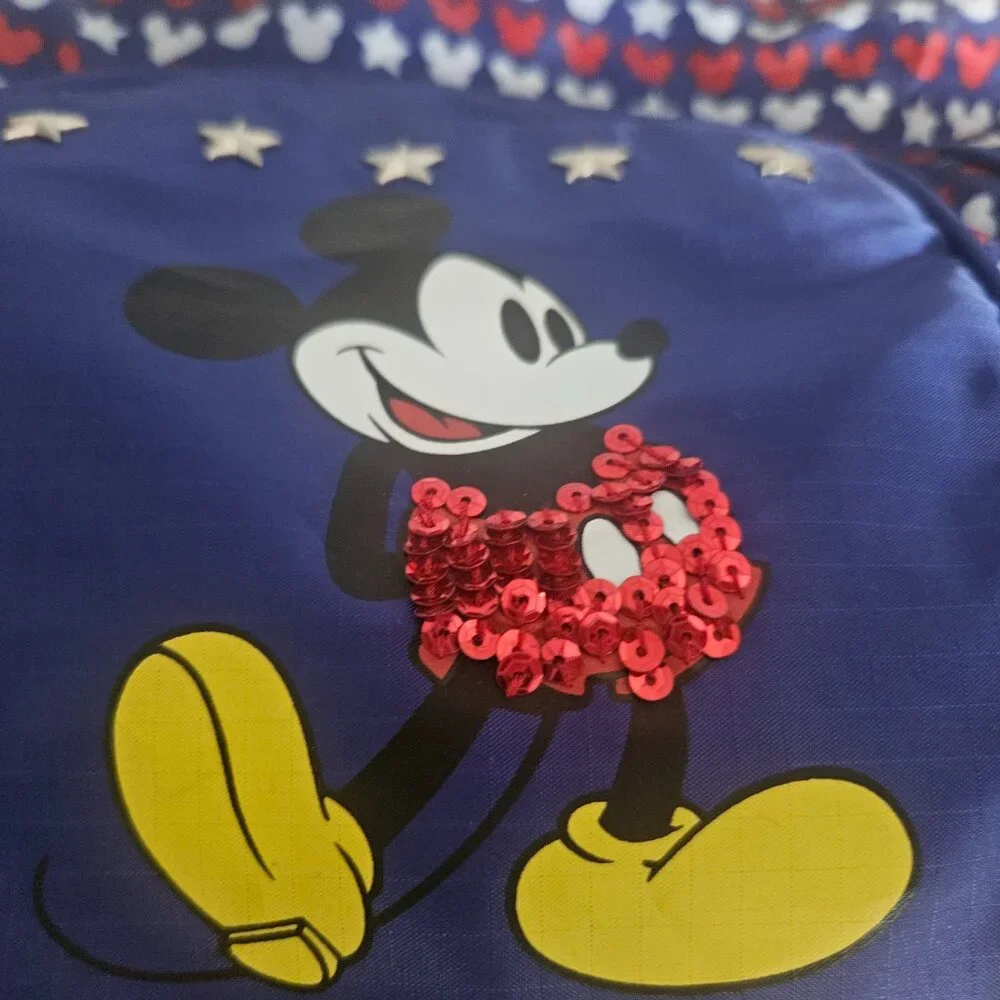 Disney Mickey Mouse duffle bag red white and blue. Travel sports parks vacation